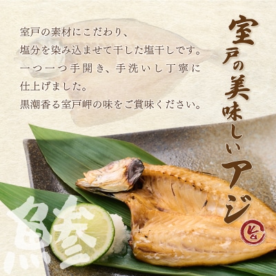 【偶数月にお届け!6回定期便】ナカイチ海産!アジの干物5～8枚 高知県 室戸市