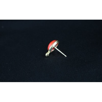 赤サンゴ ぶら下がりピアス