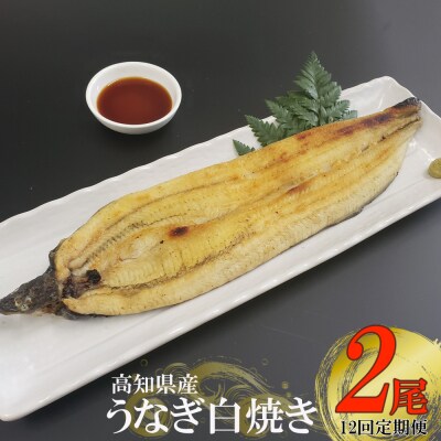 【 12回 定期便 】徳さんこだわりの手焼き 白焼きうなぎ 2尾