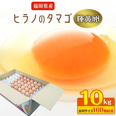 ボリュームサイズ!ヒラノのたまご【輝黄卵(きおうらん)】赤Mサイズ10kg(160個前後)