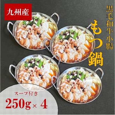 【1kg】九州産ぷりぷりの小腸「割烹 もつ鍋セット」(250g×4セット)(筑前町)