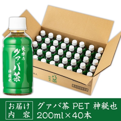 グアバ茶PET(神秘也)200ml×40本 I1137-A