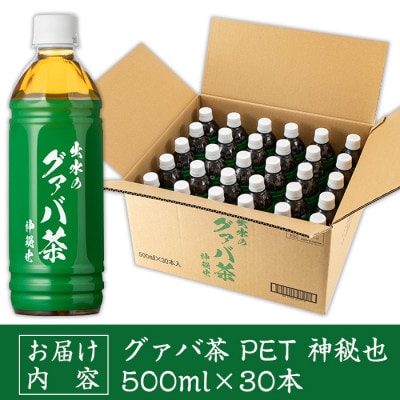 グアバ茶PET(神秘也)500ml×30本 I1137-B
