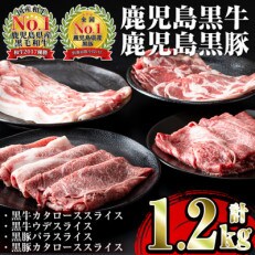 鹿児島黒牛すきやき・黒豚しゃぶしゃぶセット【A-1501】