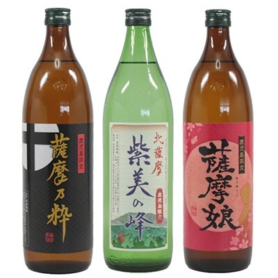鹿児島限定 芋焼酎 25度 900ml 5本入り 特撰5種セレクト 飲み比べセット