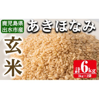 【令和6年産】鹿児島県出水市産あきほなみ  玄米6kg_I862-B