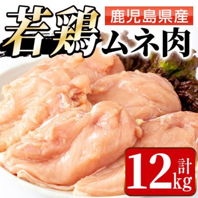 鹿児島県産 若鶏ムネ肉 12kg(2kg×6袋)【まつぼっくり】i448(出水市)