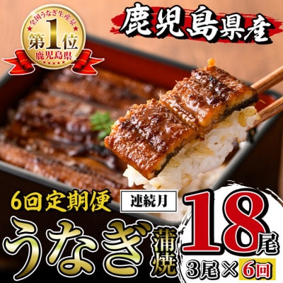 【毎月定期便】鹿児島県産 鰻蒲焼3尾(1尾約140g×3尾)セット全6回