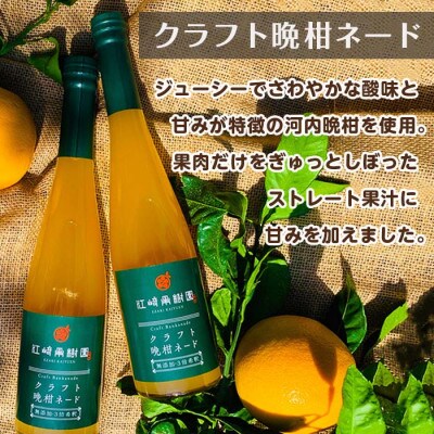 江崎果樹園クラフト晩柑ネード  3倍希釈500ml　3本セット
