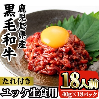 鹿児島県産 黒毛和牛 ユッケ 生食用 18人前 計720g(40g×18)【カミチク】i1211-C