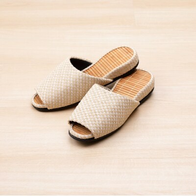 「かぐや姫」スリッパ(赤+ベージュの2足セット)　ka027-017s003