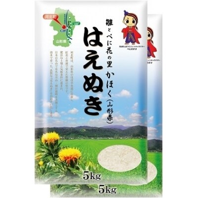 【2020年8月発送分】山形県河北町産はえぬき10kg【JAさがえ西村山】A-1372008