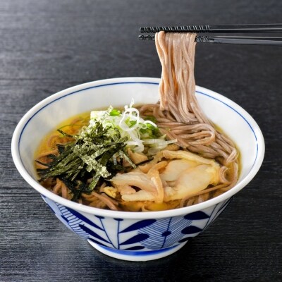 まる梅【謹製】かほく谷地の冷たい肉そば 生そば(約150g)×3人前