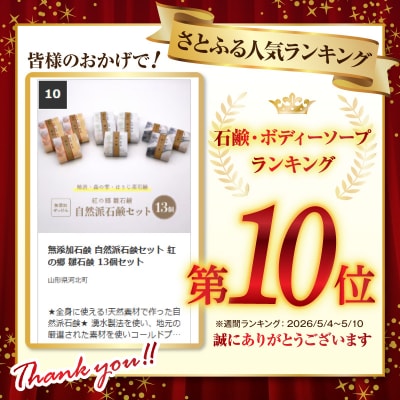 無添加石鹸 自然派石鹸セット 紅の郷 雛石鹸 13個セット