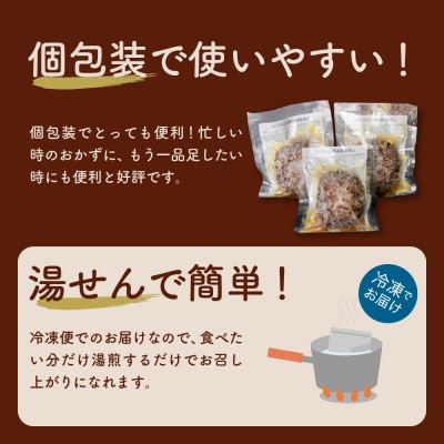 【3ヶ月定期便】毎月お届け!湯せんで温めるだけ! 山形県産 牛肉ハンバーグ 12個×3回