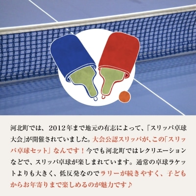 スリッパ卓球1組(シングルス用)赤色・緑色セット　ka040-015s003-rg