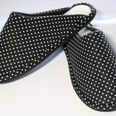 【ブラック・Lサイズ】ソフトスリッパ　1足【軽くてやわらか】