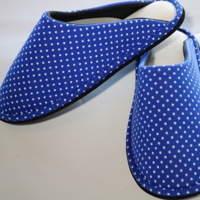 【ブルー・Lサイズ】ソフトスリッパ　1足【軽くてやわらか】