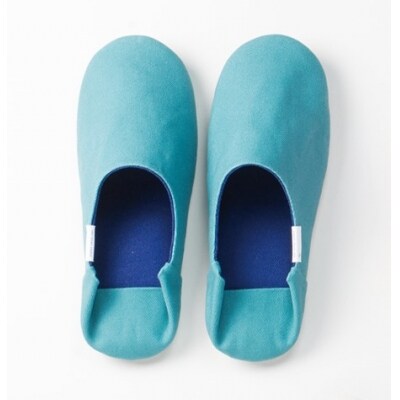 【Lサイズ・ターコイズブルー】帆布バブーシュ 1足 【阿部産業株式会社】