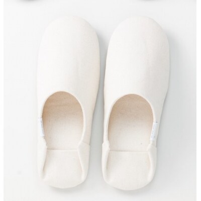 【Lサイズ・ナチュラル】帆布バブーシュ 1足 【阿部産業株式会社】