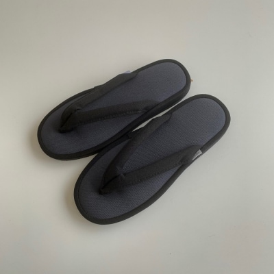 【Lサイズ・ブラック】帆布草履1足 【阿部産業株式会社】