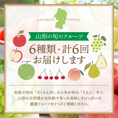 【計6回お届け】令和7年産 山形県かほくの旬のフルーツ定期便【かほくらし社】