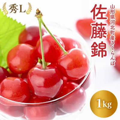 【令和7年産】さくらんぼ「佐藤錦」秀L 1kg【かほくらし社】