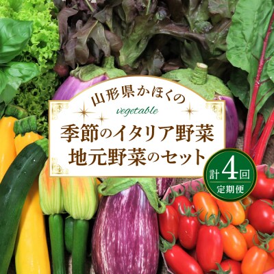 ※2025年6月発送開始【計4回定期便】山形県かほくの季節のイタリア野菜・地元野菜のおまかせセット