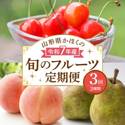 【計3回お届け(さくらんぼ入り)】令和7年産 山形県かほくの旬のフルーツ定期便【かほくらし社】