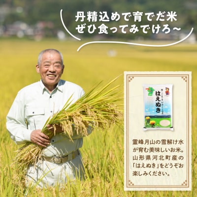 【令和7年産米】※2026年2月上旬開始※ はえぬき15kg(5kg×3ヶ月)定期便 山形県産 
