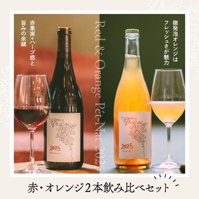 【河北町産ぶどう100%使用】Red & Orange Pét-Nat 2025 2本飲み比べセット