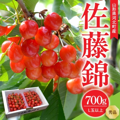 【令和9年産】さくらんぼ 佐藤錦 700g(350g×2パック) L玉以上 ギフト箱入 秀品 山形県