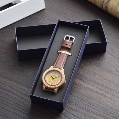 木製腕時計 文字盤ツートンタイプ　ナラ【0092-007】