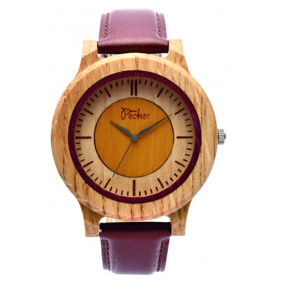 木製腕時計 文字盤ツートンタイプ　ナラ【0092-007】