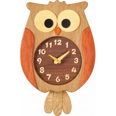 工房ペッカー　ふくろう時計【0092-012】