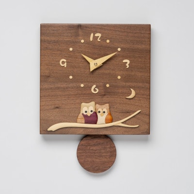 工房ペッカー　ウォルナット振子時計【0092-014】