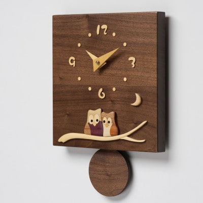 工房ペッカー　ウォルナット振子時計【0092-014】