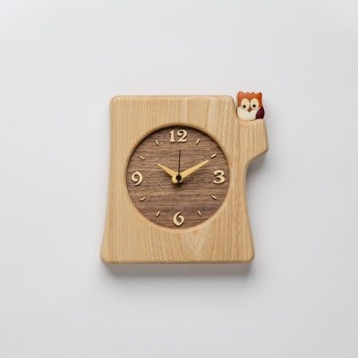 工房ペッカー　切株掛置時計【0092-016】