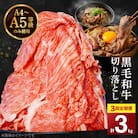 【定期便3回】A4～A5等級 黒毛和牛切り落とし1kg(500g×2P)_S001-001-T03A