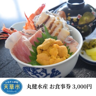丸健水産　お食事券　3,000円_S002-014A