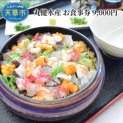 丸健水産　お食事券　9,000円_S002-016