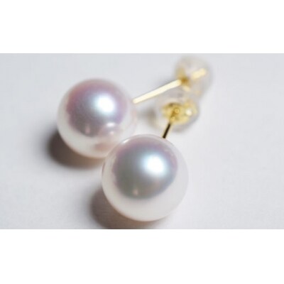 天草産 あこや真珠 9-9.5mm スタッド パールピアス 両耳_S101-001 | お