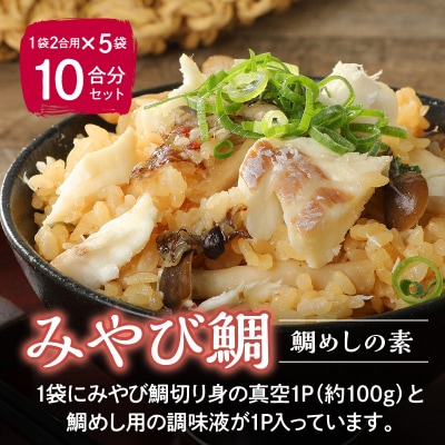みやび鯛 鯛めしの素 5袋セット 本格的な鯛めしをお手軽に♪(1袋2合用)_S124-002