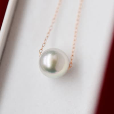 天草産9mm-9.5mmネックレスあこや真珠ナチュラル1粒【K10PG】_S101-325