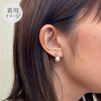 7.5-8mmブルートパーズ アメジストスタッドピアス【K14WG】_S085-301