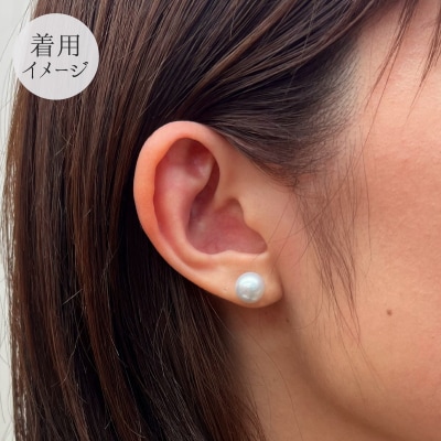 8-8.5mm あこや真珠 スタッド ピアス K14WG(ホワイトゴールド)_S085-360