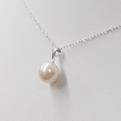 天草産 8-9mm 花珠級 あこや真珠 一粒 ペンダントネックレス K14WG_S085-380