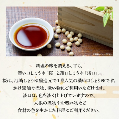 池崎しょうゆ醸造元 濃い口&薄口しょうゆ 2本セット_S022-006