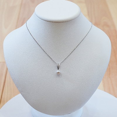 あこや真珠 ナチュラル 8-8.5mm 1粒 ペンダントトップ ジルコニア【C】_S085-405