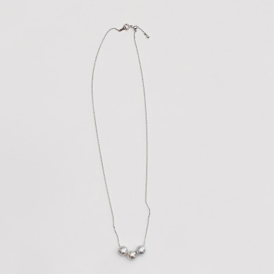 あこや真珠 バロックパール 8-9mm 3粒 スルーネックレス ミラーボールなし_S101-373